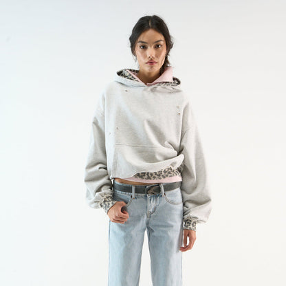 BlankForm® - Grey Leopard Hoodie